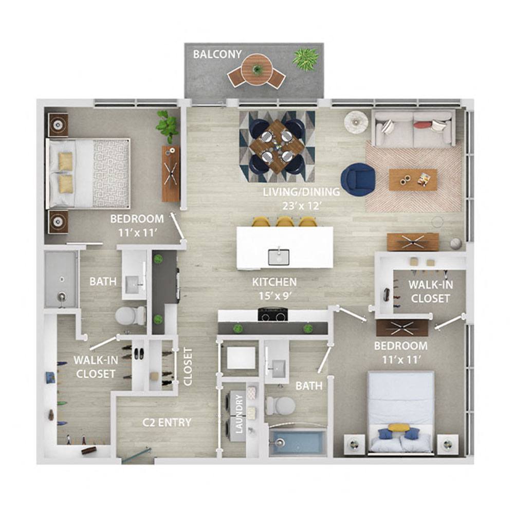 2 bedroom apartment for rent