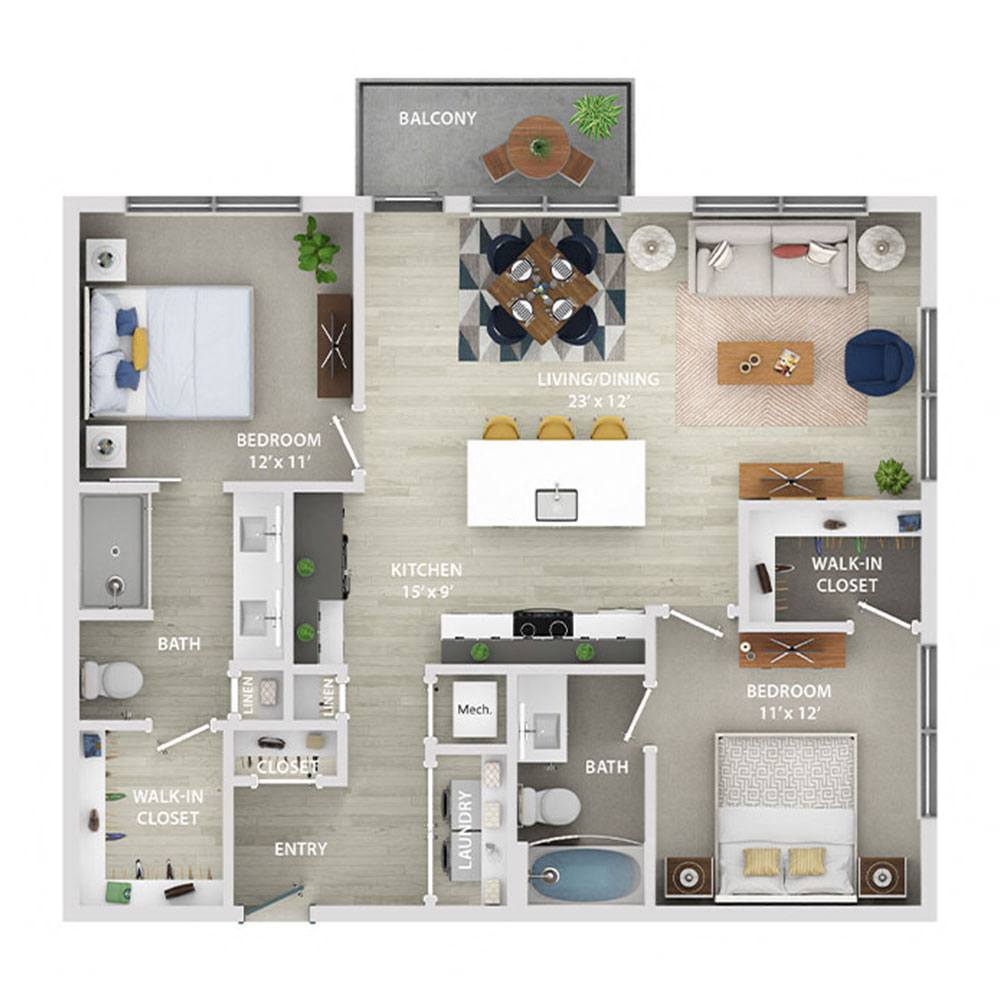 2 bedroom apartment for rent